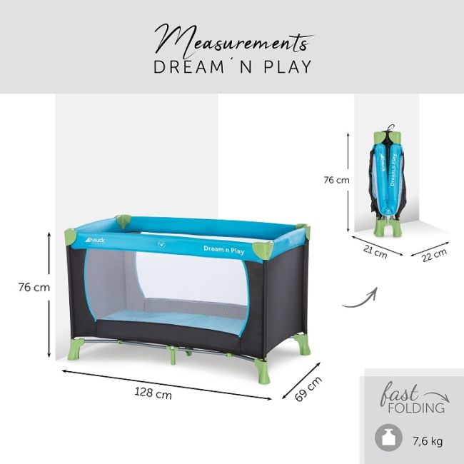 Patut pliabil Hauck Dream`N Play Water Blue EKD604489
