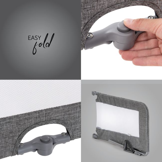 Protectie margine pentru pat Hauck SleepNSafe Plus XL Melange Grey EKD59577-0