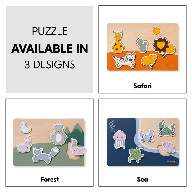 Puzzle din lemn certificat FSC, Hauck, Forest EKDhk13090