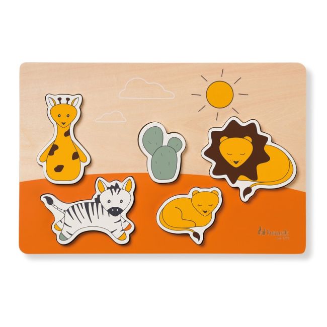 Puzzle din lemn certificat FSC, Hauck, Safari EKDhk13083