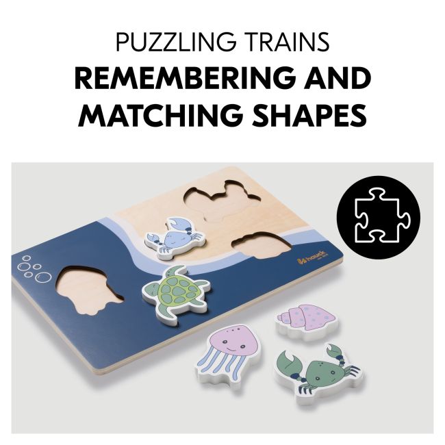 Puzzle din lemn certificat FSC, Hauck, Sea EKDhk13106
