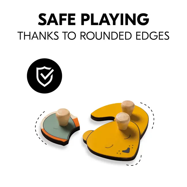 Puzzle din lemn certificat FSC, cu piese imbinate, Hauck, Lion EKDhk13502