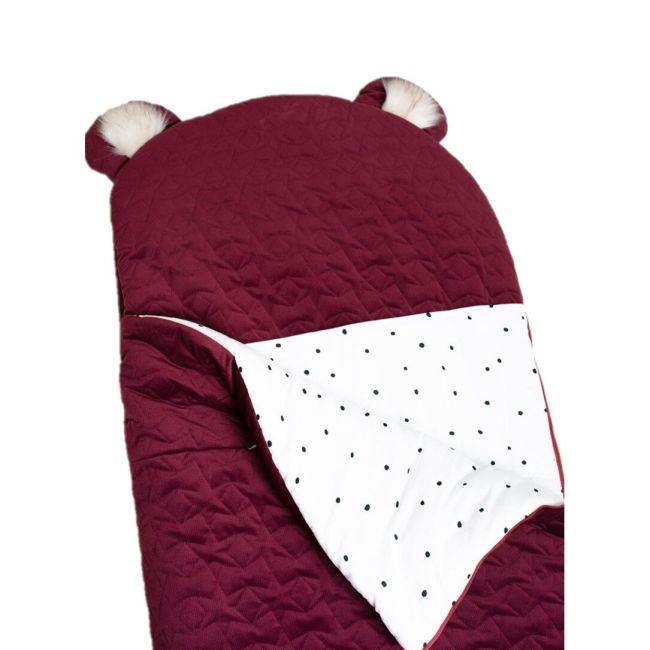 Sac de dormit Dream Catcher,transformabil in salteluta, Maroon Stars, 120x60cm EKDsd4318