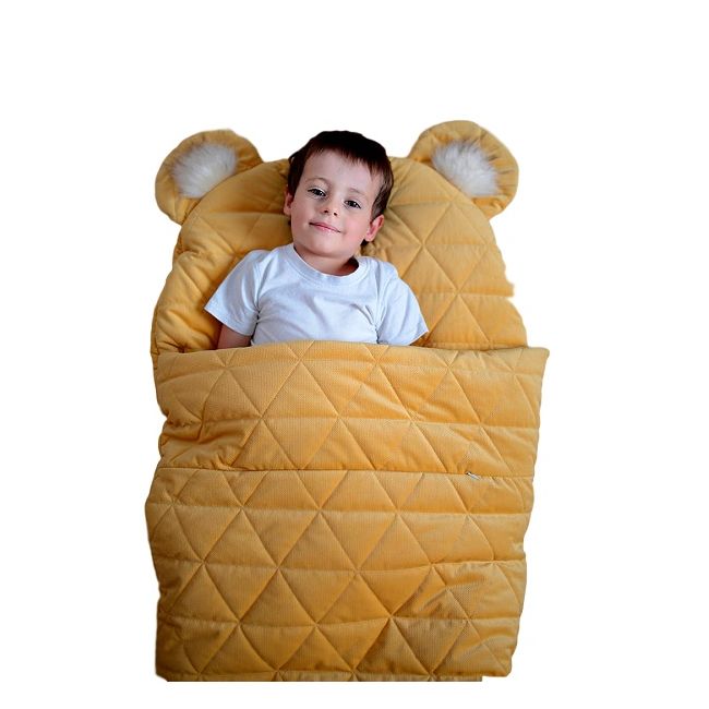 Sac de dormit Dream Catcher,transformabil in salteluta, Mustard, 120x60cm EKDsd4059