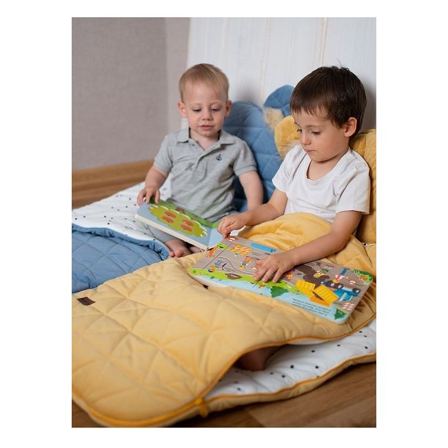 Sac de dormit Dream Catcher,transformabil in salteluta, Mustard, 120x60cm EKDsd4059