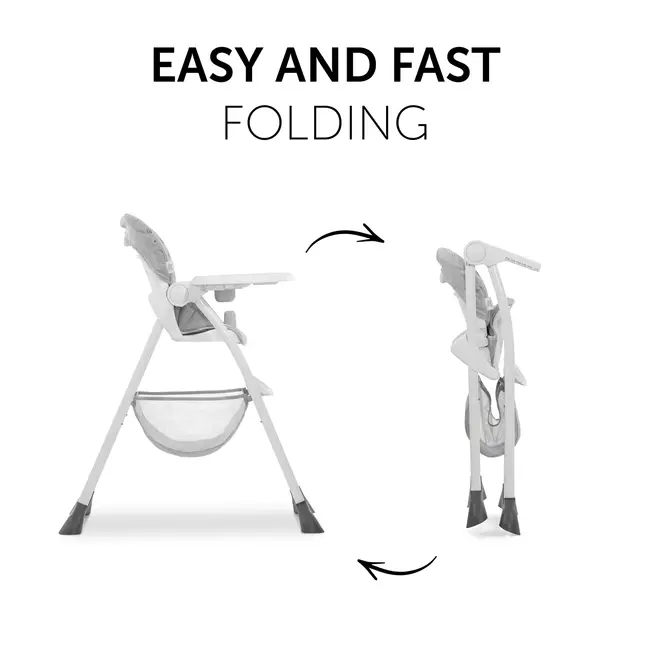 Scaun de hranire pentru bebelusi, Sit N Fold, Hauck, Mickey Mouse Grey EKD64109-5