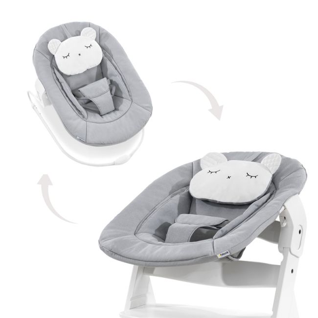 Sezlong Alpha Bouncer 2in1, Pastel Bear - Light Grey EKDhk61833