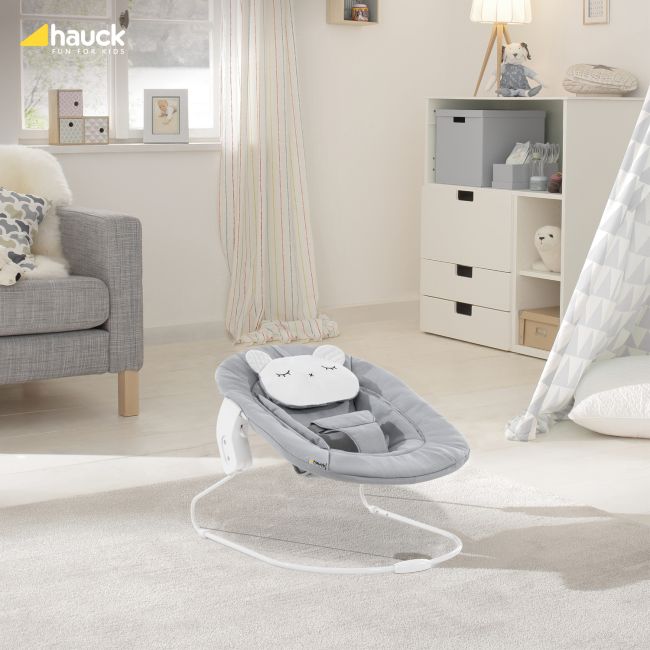 Sezlong Alpha Bouncer 2in1, Pastel Bear - Light Grey EKDhk61833