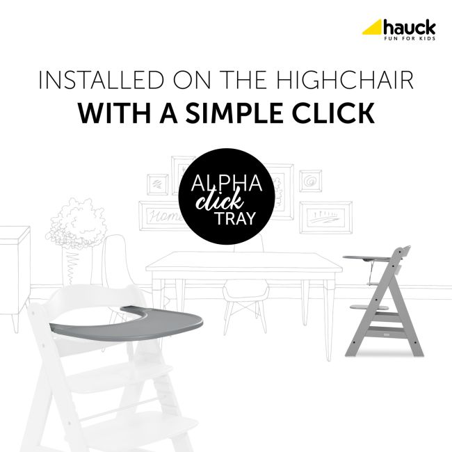 Tavita scaun masa Alpha, Click Grey EKDhk61598