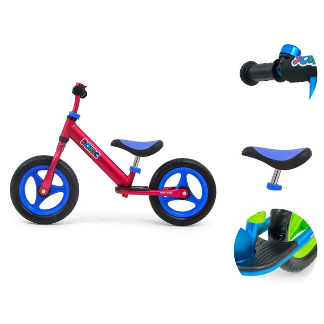 Bicicleta usoara din aluminiu, fara pedale, Sonic Red EKDb25696