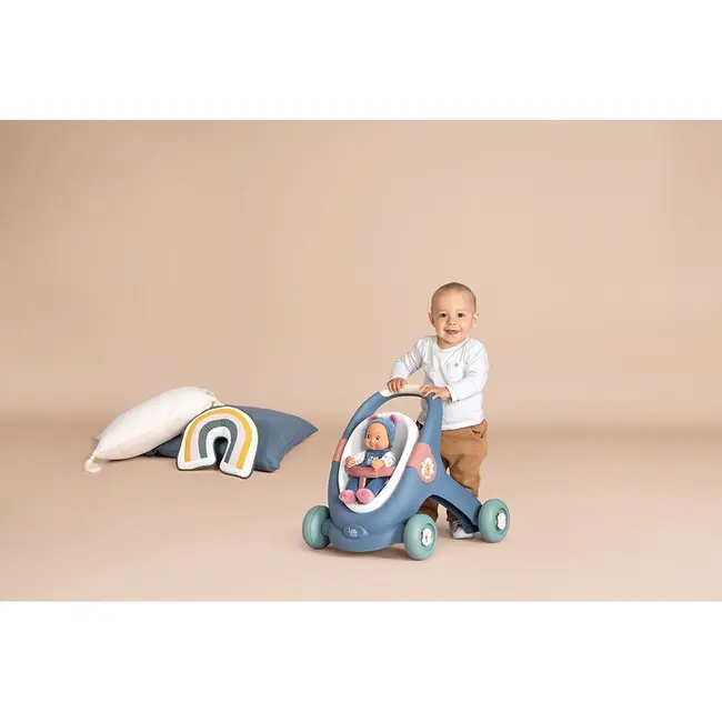 Carucior pentru papusi smoby baby walker 3 in 1 cu papusa hubs7600140308