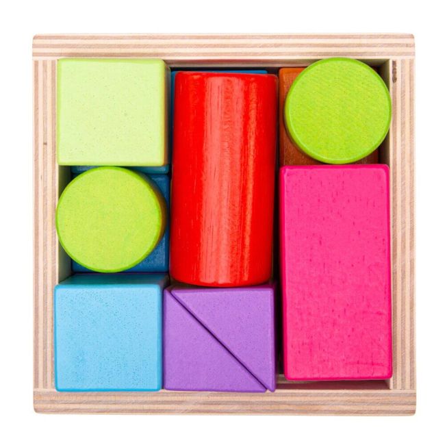 Cuburi din lemn - set 17 piese