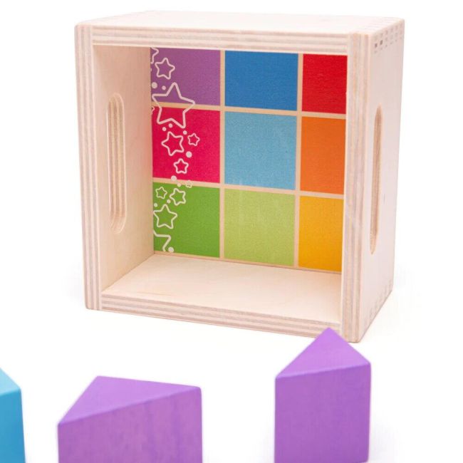 Cuburi din lemn - set 17 piese