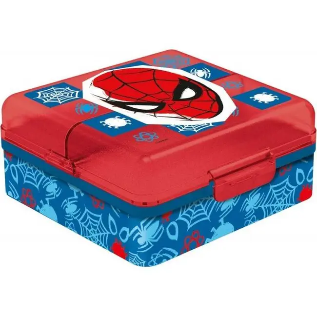 Cutie sandwich compartimentata Spiderman TataWay CZ11274 BBJCZ11274_Albastru/Rosu