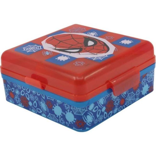 Cutie sandwich compartimentata Spiderman TataWay CZ11274 BBJCZ11274_Albastru/Rosu