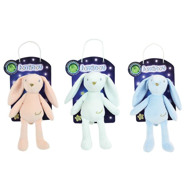Jucarie plus jemini fosforescenta 21cm iepure luminou blu je040744a