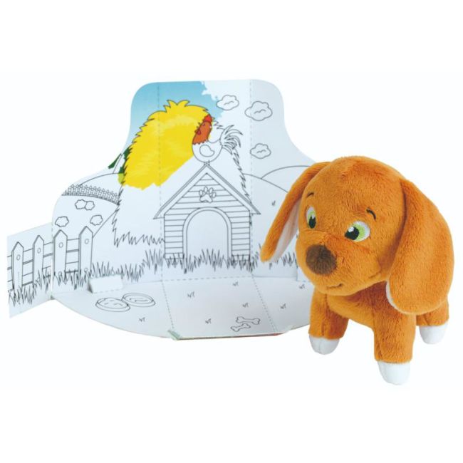 Jucarie plus jemini in cutie pentru colorat 15cm catelus je024316c