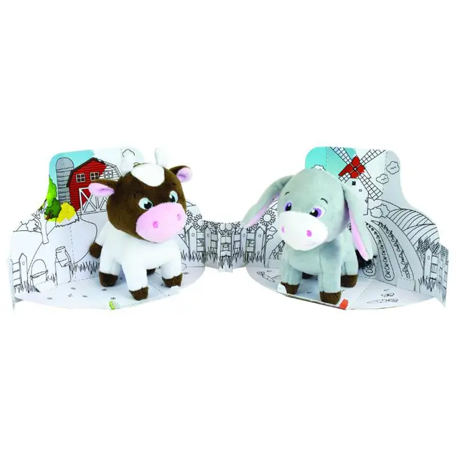 Jucarie plus jemini in cutie pentru colorat 15cm purcel je024316