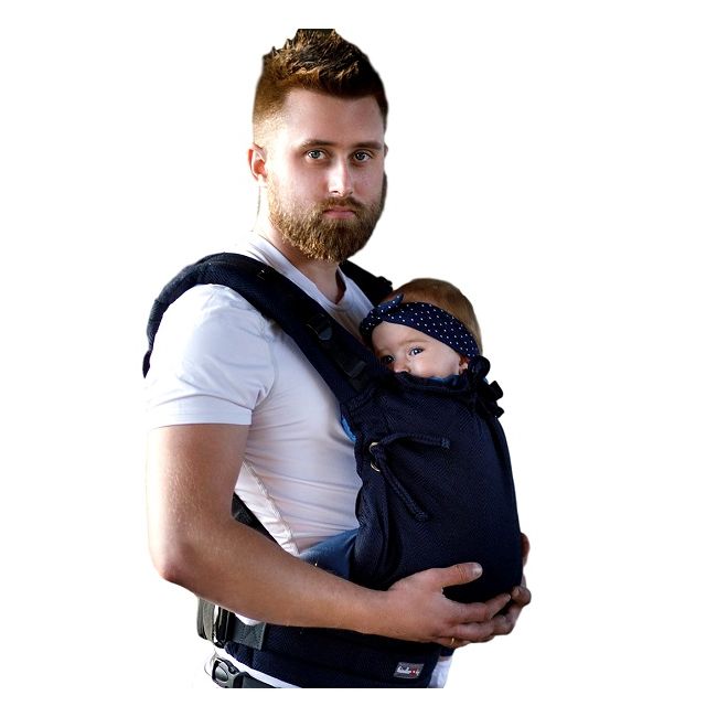 Marsupiu ergonomic, Kinder Hop, Multi Soft, Dark Blue EKDms6378