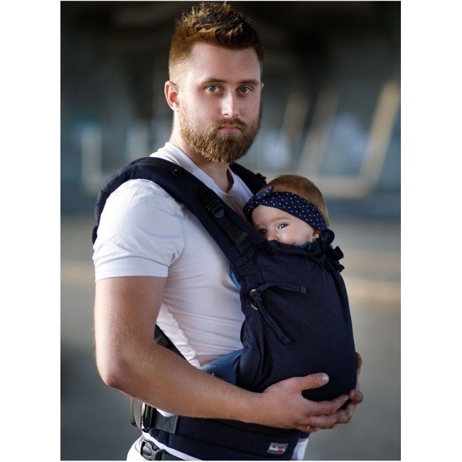 Marsupiu ergonomic, Kinder Hop, Multi Soft, Dark Blue EKDms6378