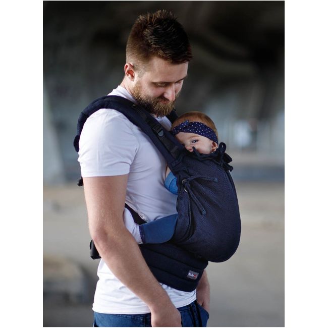 Marsupiu ergonomic, Kinder Hop, Multi Soft, Dark Blue EKDms6378