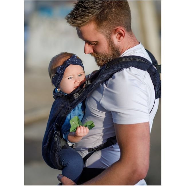 Marsupiu ergonomic, Kinder Hop, Multi Soft, Dark Blue EKDms6378