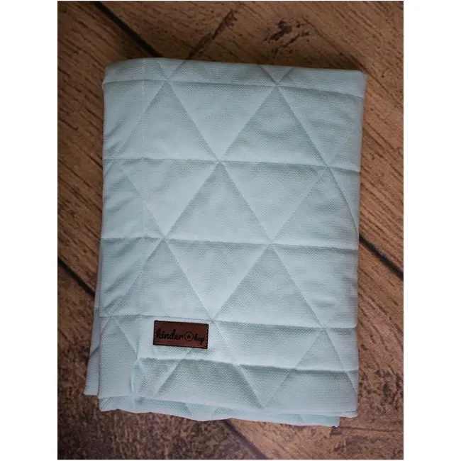 Paturica Soft Touch cu doua fete, Catifea si Bumbac, 100x70 cm, Aquamarine EKDpk6927