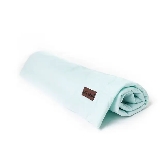 Paturica Soft Touch cu doua fete, Catifea si Bumbac, 100x70 cm, Aquamarine EKDpk6927