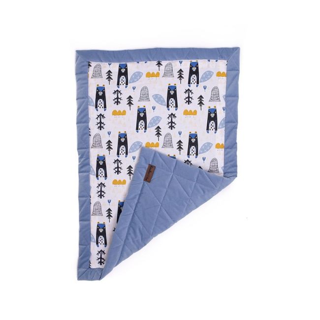 Paturica Soft Touch cu doua fete, Catifea si Bumbac, 50x70 cm, Jeans EKDpk6804