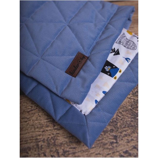 Paturica Soft Touch cu doua fete, Catifea si Bumbac, 50x70 cm, Jeans EKDpk6804
