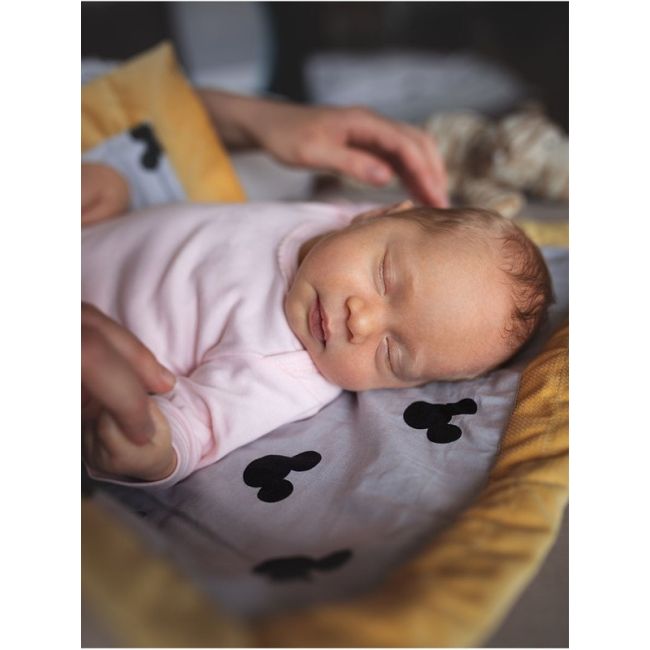 Paturica Soft Touch cu doua fete, Catifea si Bumbac, 50x70 cm, Mustard EKDpk6828