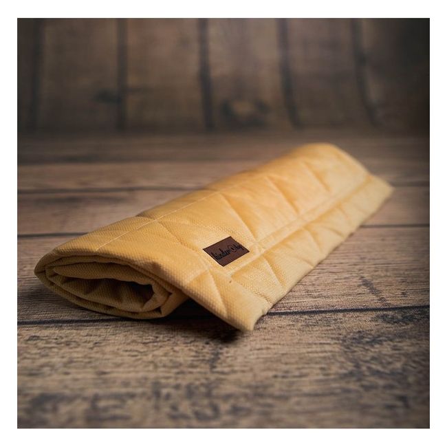 Paturica Soft Touch cu doua fete, Catifea si Bumbac, 50x70 cm, Mustard EKDpk6828