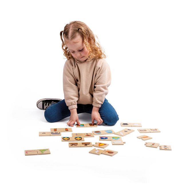 Puzzle din lemn - notiuni opuse