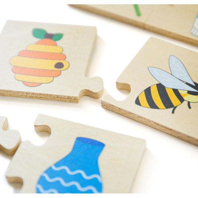 Puzzle din lemn - perechea potrivita