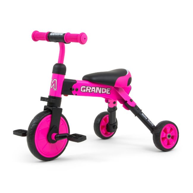 Tricicleta pliabila, transformabila in Bicicleta fara pedale, Grande Pink EKDmm25047