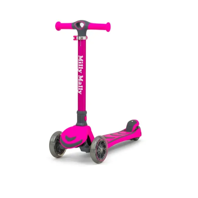 Trotineta pliabila cu roti luminoase, Milly Mally,  Boogie Pink EKDt25405
