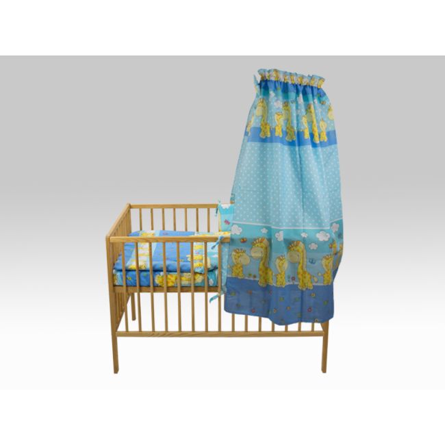 Lenjerie MyKids Happy Giraffe Albastru 5 Piese 120x60 cm 00006593