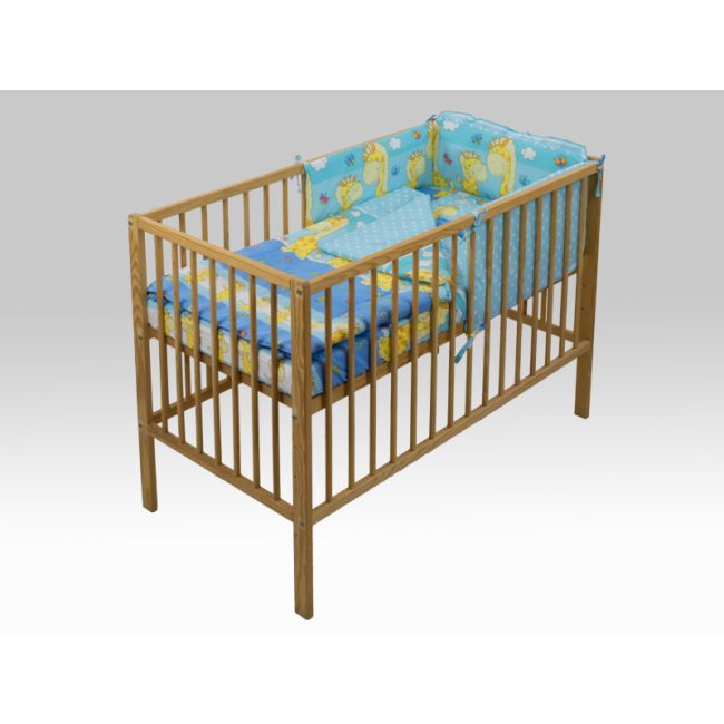 Lenjerie MyKids Happy Giraffe Albastru 5 Piese 120x60 cm 00006593