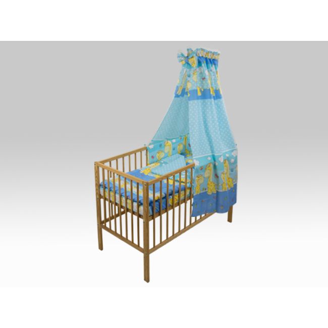 Lenjerie MyKids Happy Giraffe Albastru 5 Piese 120x60 cm 00006593