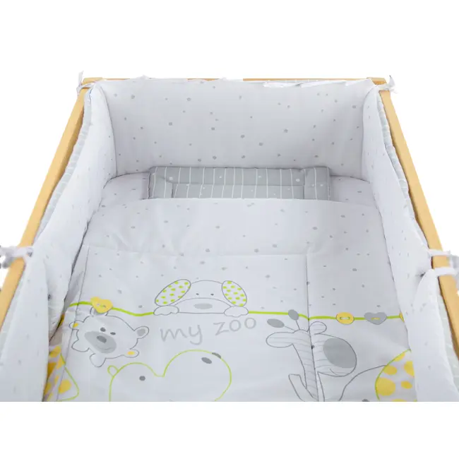 Lenjerie MyKids My Zoo Verde 4+1 Piese 140x70 - MYK00006627