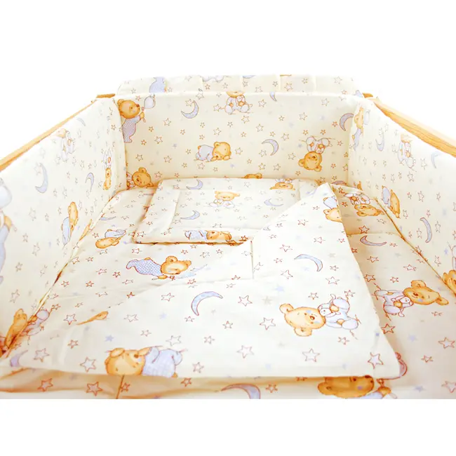 Lenjerie MyKids Teddy Stelute Crem M2 4 Piese 140x70 - MYK00006544