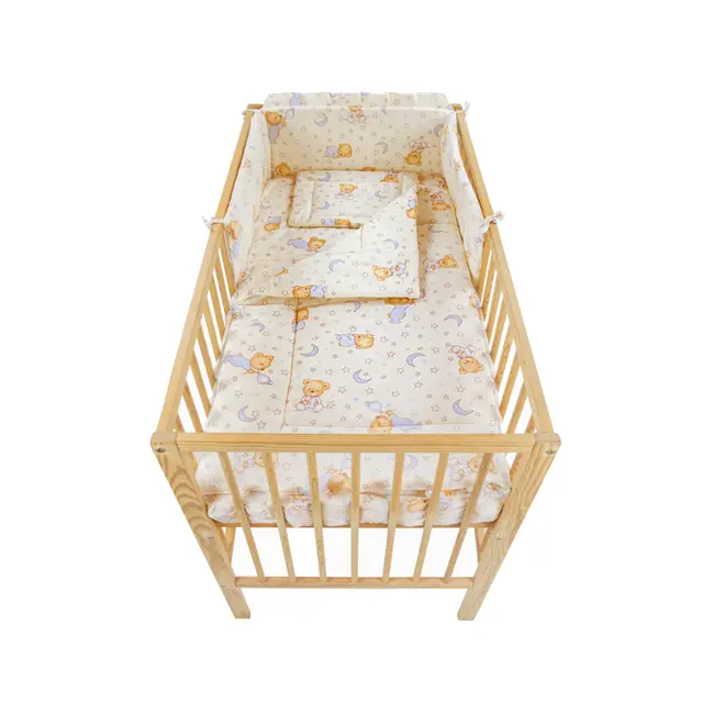 Lenjerie MyKids Teddy Stelute Crem M2 4 Piese 140x70 - MYK00006544