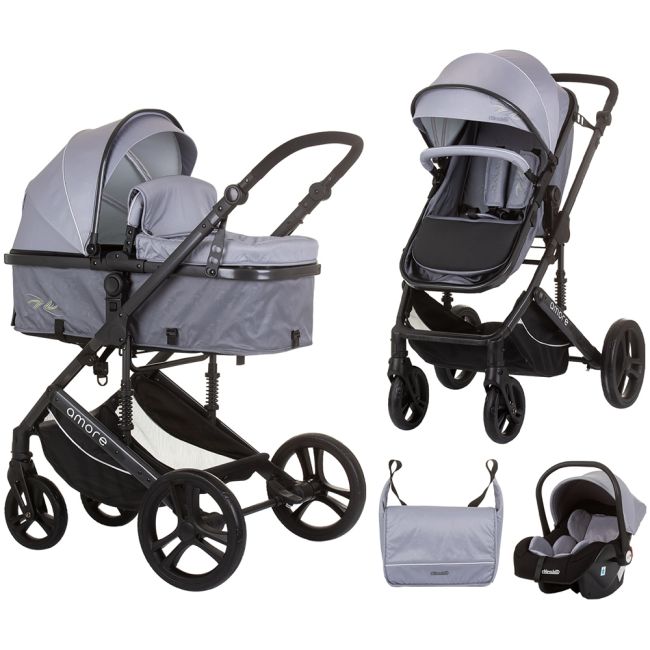 Carucior chipolino amore 3 in 1 ash grey hubst-kkam02402as