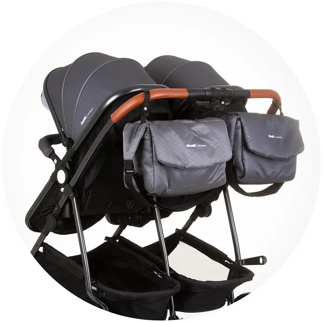 Carucior gemeni chipolino duo smart 2 in 1 silver grey hubkbds02402sg