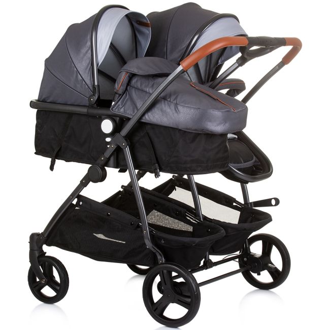 Carucior gemeni chipolino duo smart 2 in 1 silver grey hubkbds02402sg