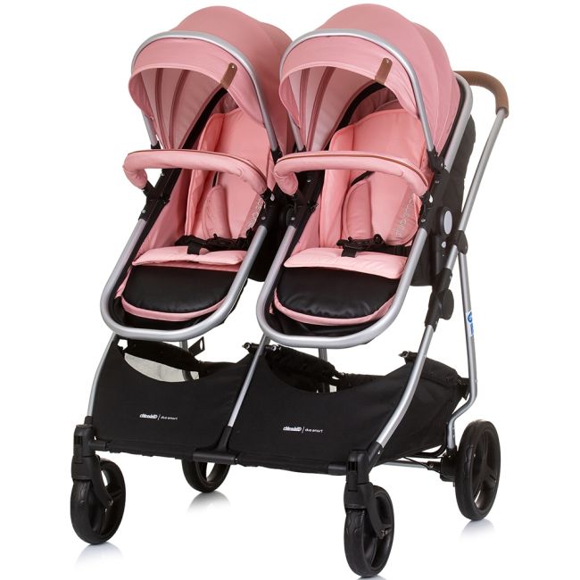 Carucior gemeni chipolino duo smart 3 in 1 flamingo hubst-kbds02405fl