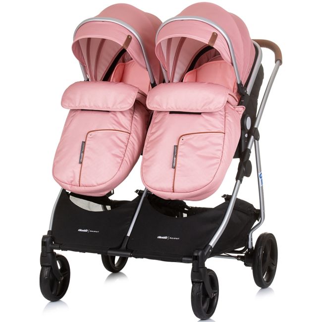 Carucior gemeni chipolino duo smart 3 in 1 flamingo hubst-kbds02405fl