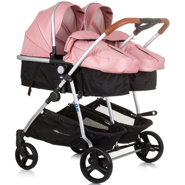 Carucior gemeni chipolino duo smart 3 in 1 flamingo hubst-kbds02405fl