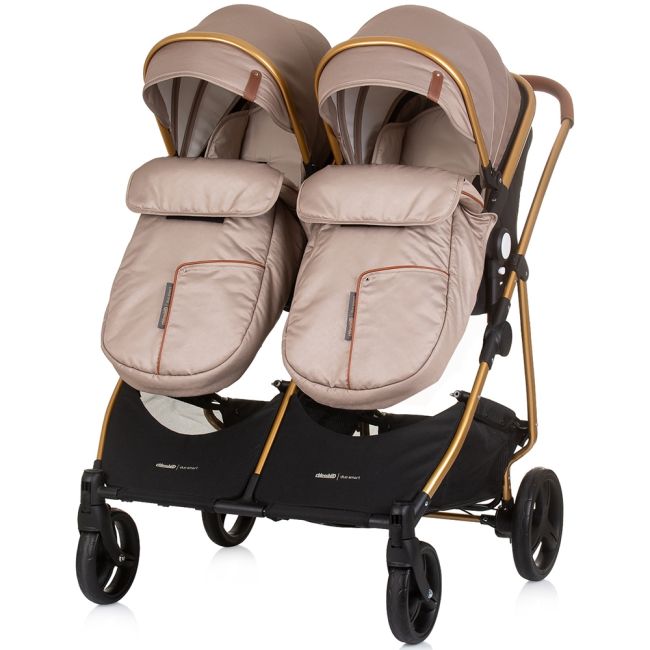Carucior gemeni chipolino duo smart 3 in 1 golden beige hubst-kbds02403gb