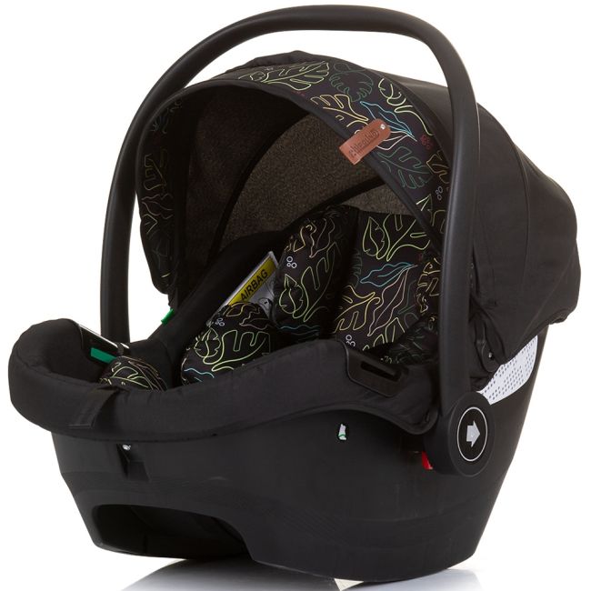 Carucior gemeni chipolino duo smart 3 in 1 obsidian leaves hubst-kbds02404ol